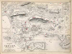 Mapa del Sitio de Toulon, publicado por William Blackwood and Sons, Edimburgo y Londres, 1848